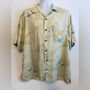 Vintage Tommy Bahama 100% Silk Hawaiian Shirt‎ Tropical Vacation Cruise Beach
